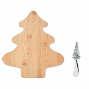 TREECHESSE Christmas cutting board with knife - Reklamnepredmety