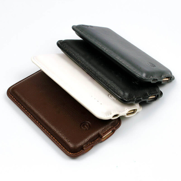 LEATHER MINI POWER BANK, 4000 / 5000 mAh