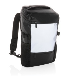 PU high visibility easy access 15.6" laptop backpack - Reklamnepredmety