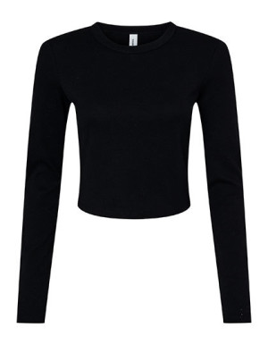 Women´s Micro Rib Long Sleeve Baby Tee - Reklamnepredmety