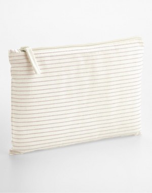 Striped accessory case made of organic cotton - Reklamnepredmety