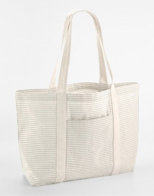 Striped Organic Cotton Shopper - Reklamnepredmety