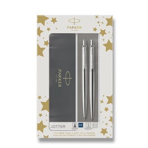 Parker Jotter Stainless Steel CT ballpoint pen and mechanical pencil set - Reklamnepredmety