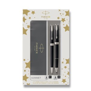 Parker Sonnet Black CT rollerball and ballpoint pen set - Reklamnepredmety