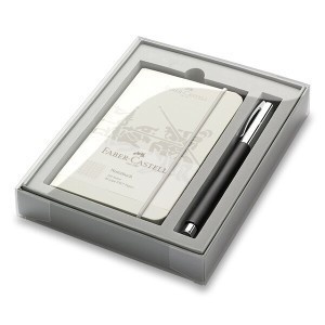 Gift set Faber-Castell Ambition Precious Resin roller and notebook - Reklamnepredmety