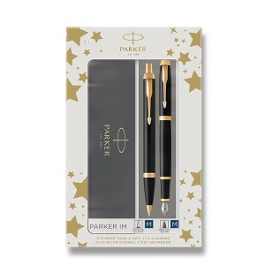 Parker IM Black GT fountain pen and ballpoint pen set - Reklamnepredmety