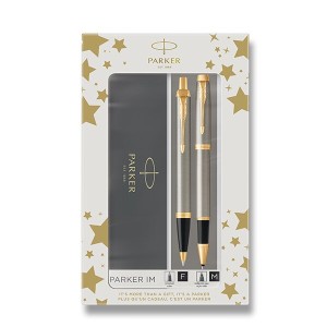 Parker IM Brushed Metal GT rollerball and ballpoint pen set - Reklamnepredmety