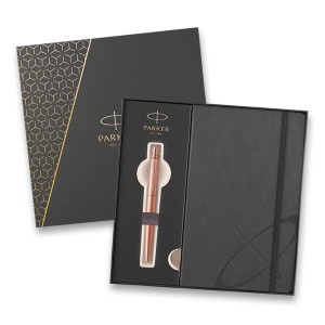 Parker Jotter XL Monochrome Pink Gold PGT ballpoint pen with notebook in gift box - Reklamnepredmety