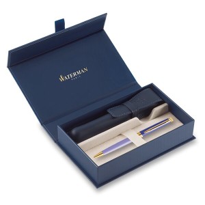 Waterman Hémisphère Color Blocking Purple GT Ballpoint Pen Gift Box with Leather Case - Reklamnepredmety