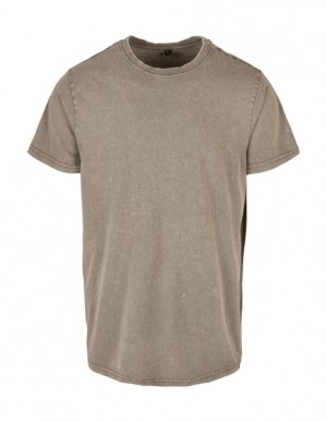 Acid washed t-shirt with a round neck - Reklamnepredmety