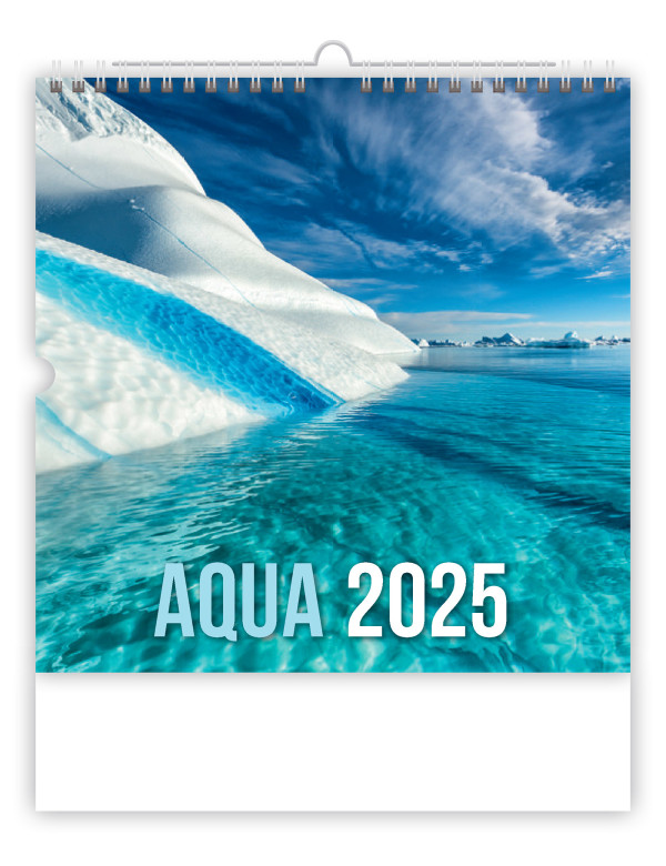 Aqua wall calendar