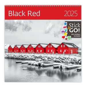 Wall calendar Black Red - Reklamnepredmety