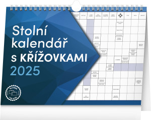 Desk calendar with crosswords with hook 2025, CZ - Reklamnepredmety