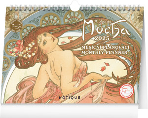 Alfons Mucha 2025 table calendar - Reklamnepredmety