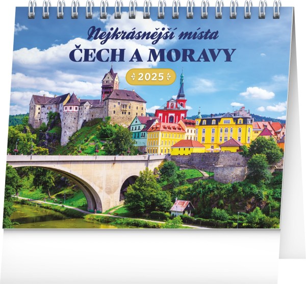 Desk calendar The most beautiful places of Bohemia and Moravia 2025, CZ