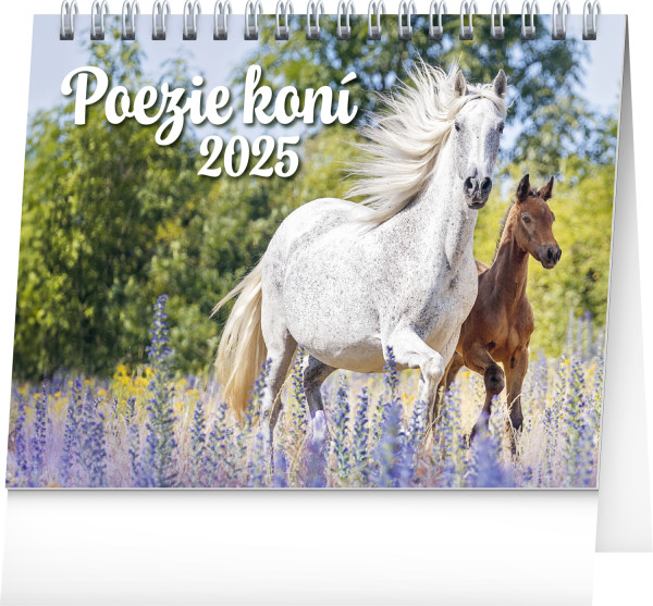 Horse poetry table calendar 2025, CZ