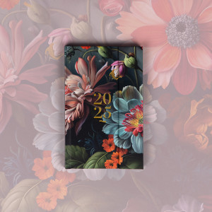 Weekly magnetic diary Flowers 2025 - Reklamnepredmety