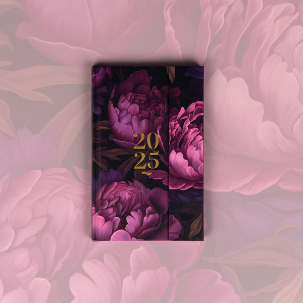 Weekly magnetic diary Purple flowers 2025