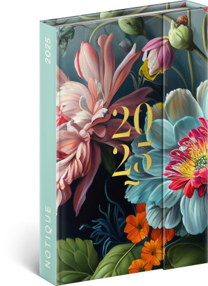 Weekly magnetic diary Flowers 2025 - Reklamnepredmety