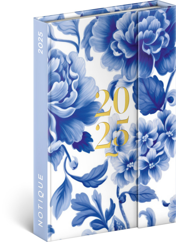 Weekly magnetic diary Blue Flower 2025