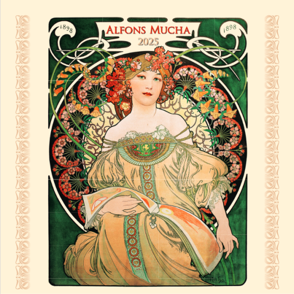 Wall calendar Alfons Mucha square 2025