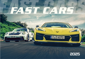 Fast cars 2025 wall calendar - Reklamnepredmety