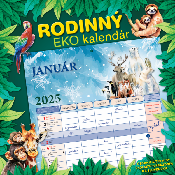 Family ECO wall calendar 2025