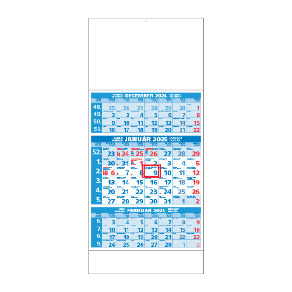 Planning calendar STANDARD 3M blue 2025