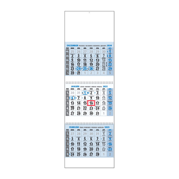 Planning calendar KLASIK 3M blue 2025