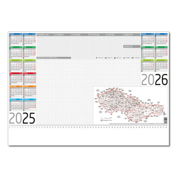 Color pad with 2025 map