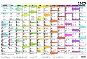 Planning calendar color 2025 - Reklamnepredmety