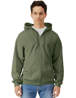 Softstyle® Midweight Fleece Adult Full Zip Hooded Sweatshirt - Reklamnepredmety