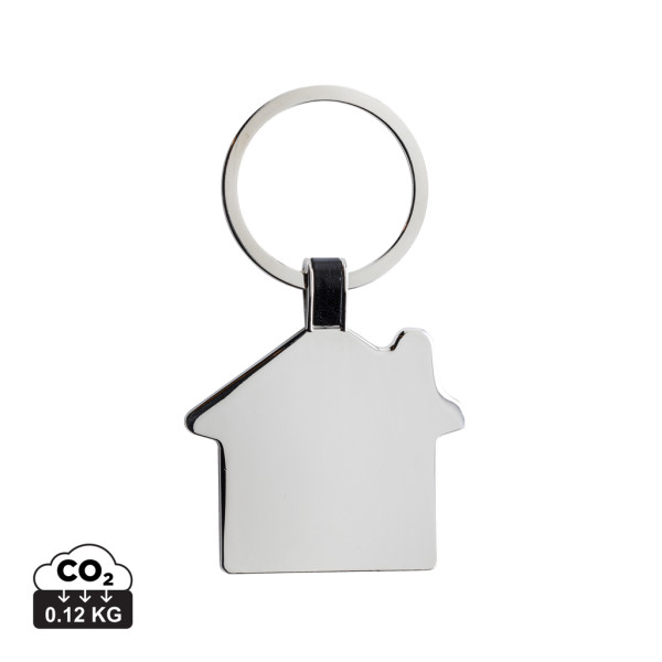 Key ring in the shape of a house from RCS recycled. zinc alloys