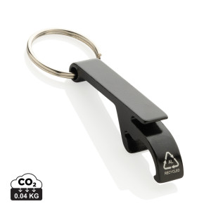 Keychain with opener from RCS recycled. aluminum - Reklamnepredmety