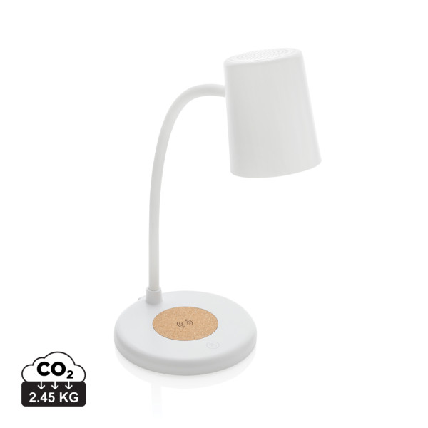 Table lamp Zenara with 15 W wireless. charging from RCS plastic