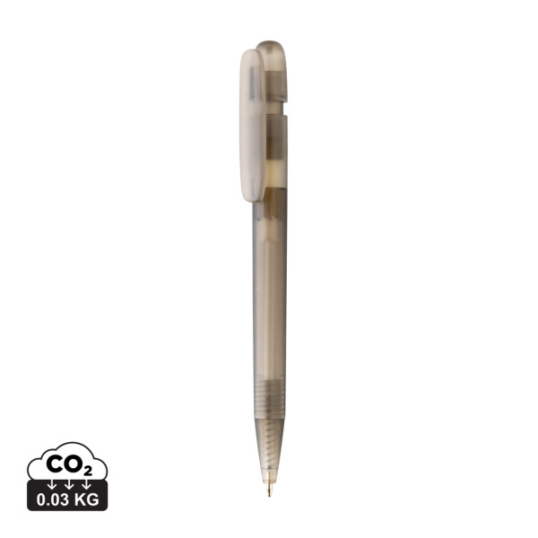 Devin transparent pen from GRS recycled. ABS