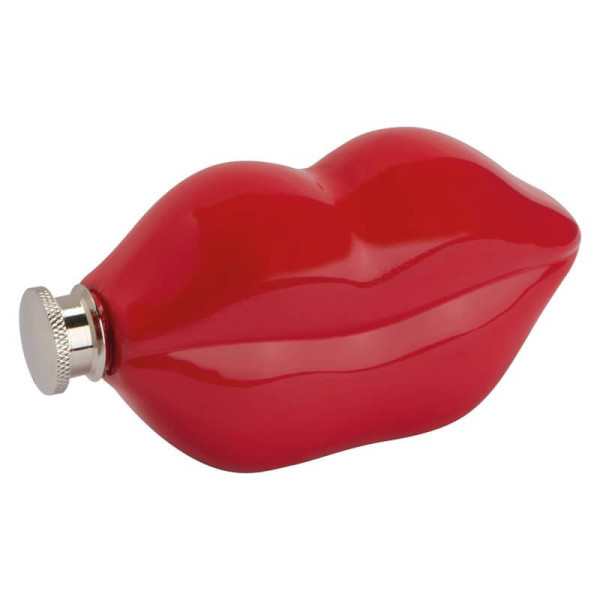 Lip shaped hip flask