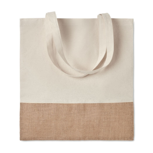 Shopping bag with a jute detail INDIA TOTE - Reklamnepredmety