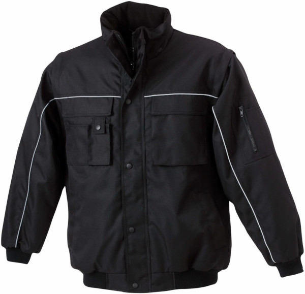 Workwear Jacket with Zip-Off Sleeves