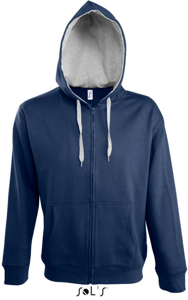 Men's Contrasted Hooded Sweat Jacket