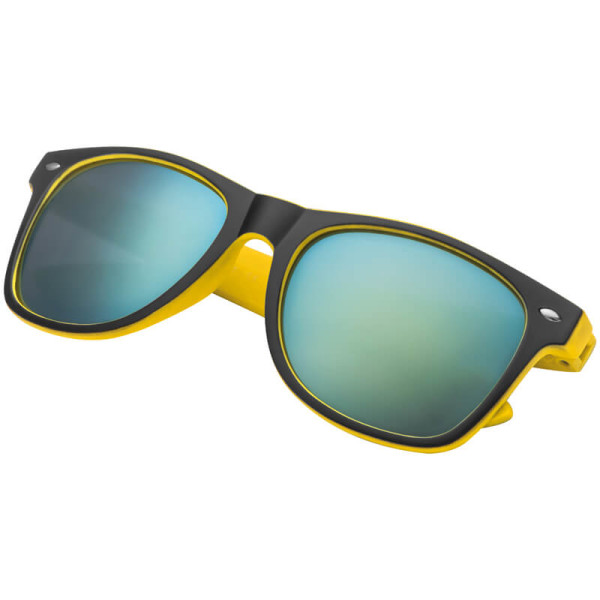 Bicoloured sunglasses with mirrored lenses